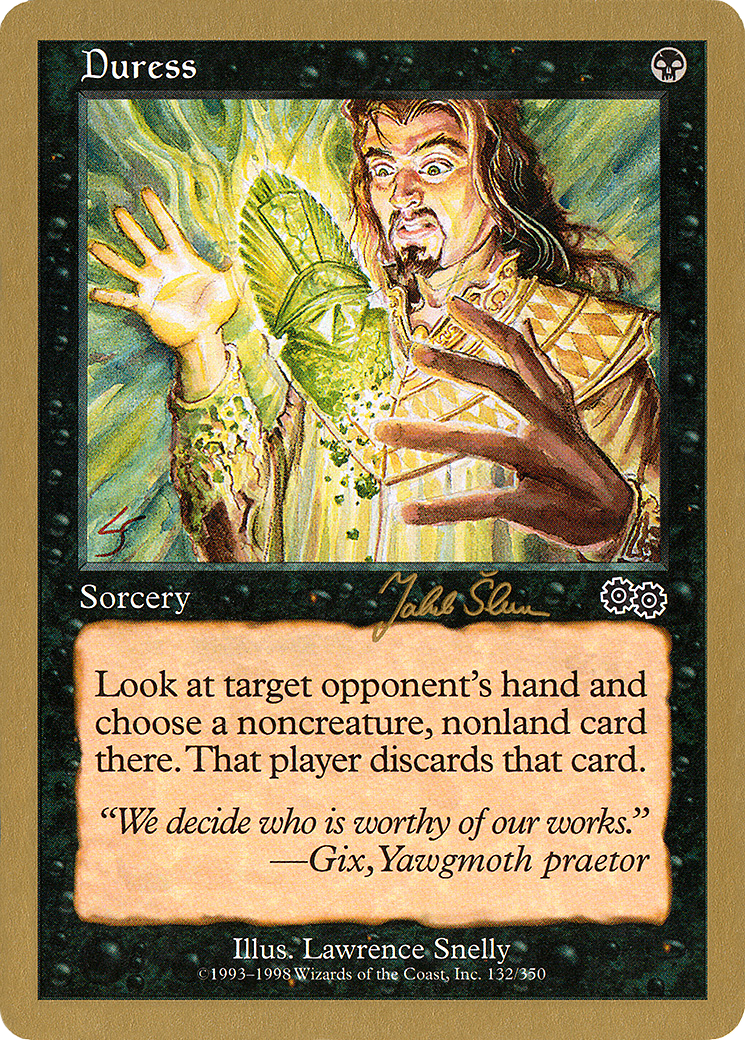 Duress (WC99-JS132) - World Championship Decks 1999 - Premium MTG Single from Wizards of the Coast - Just $0.26! Shop now at Game Crave Tournament Store