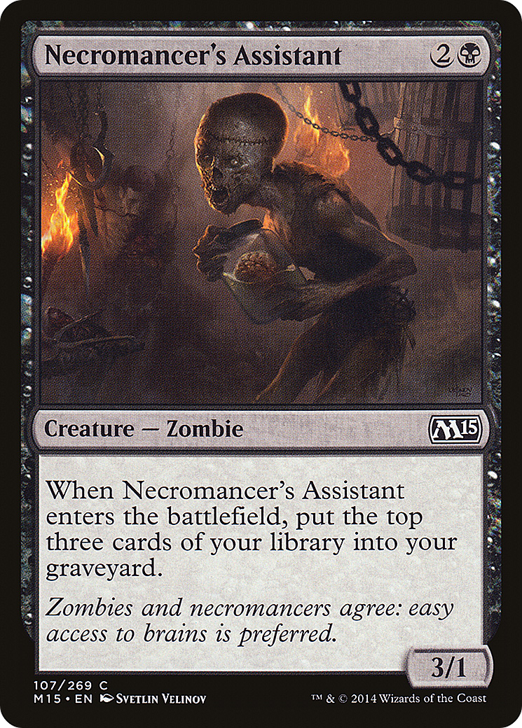 Necromancer's Assistant (M15-107) - Magic 2015 Foil - Premium MTG Single from Wizards of the Coast - Just $0.21! Shop now at Game Crave Tournament Store