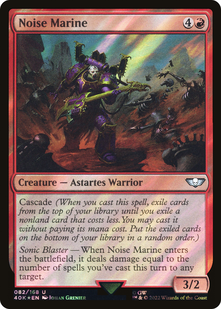 Noise Marine (40K-82★) - Warhammer 40,000 Commander Foil - Premium MTG Single from Wizards of the Coast - Just $0.93! Shop now at Game Crave Tournament Store