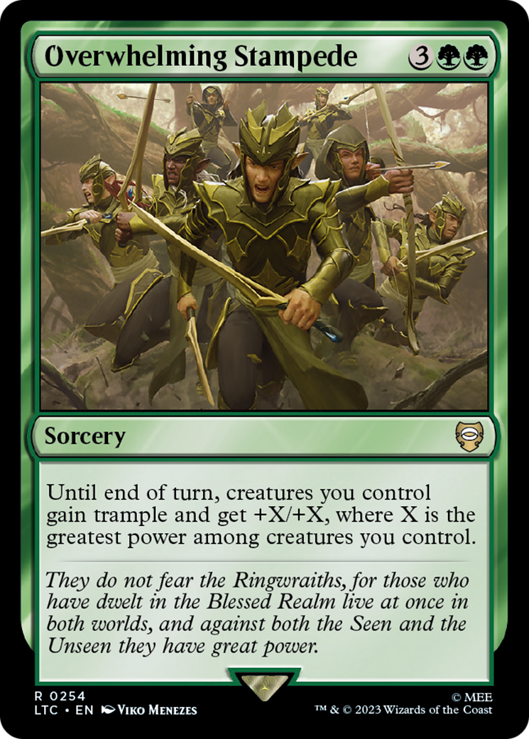 Overwhelming Stampede (LTC-254) - Tales of Middle-earth Commander - Premium MTG Single from Wizards of the Coast - Just $0.30! Shop now at Game Crave Tournament Store