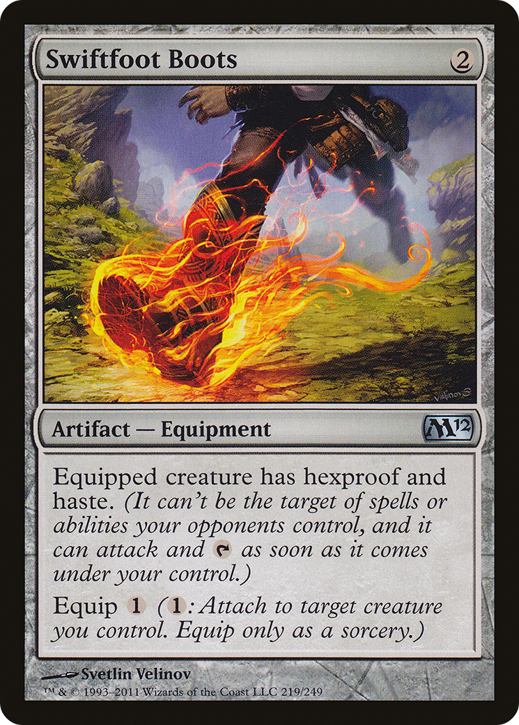 Swiftfoot Boots (M12-219) - Magic 2012 Foil - Premium MTG Single from Wizards of the Coast - Just $5.18! Shop now at Game Crave Tournament Store