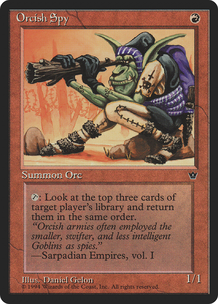 Orcish Spy (FEM-61B) - Fallen Empires - Premium MTG Single from Wizards of the Coast - Just $0.08! Shop now at Game Crave Tournament Store