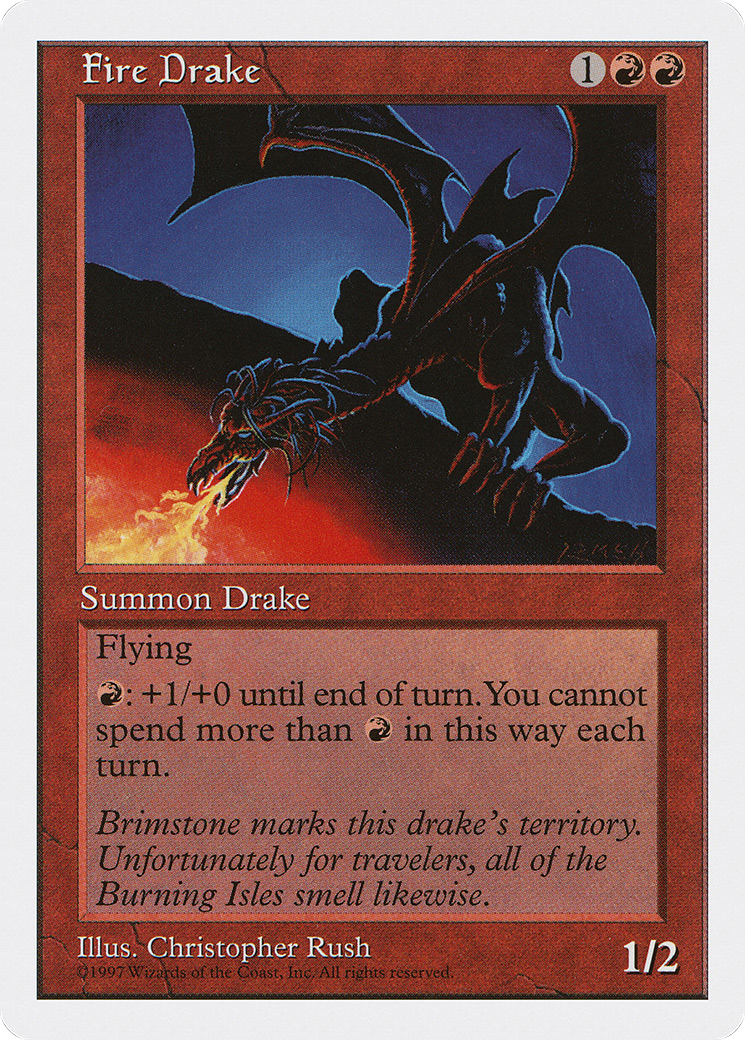 Fire Drake (5ED-226) - Fifth Edition - Premium MTG Single from Wizards of the Coast - Just $0.08! Shop now at Game Crave Tournament Store