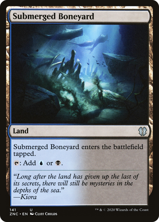 Submerged Boneyard (ZNC-141) - Zendikar Rising Commander - Premium MTG Single from Wizards of the Coast - Just $0.08! Shop now at Game Crave Tournament Store