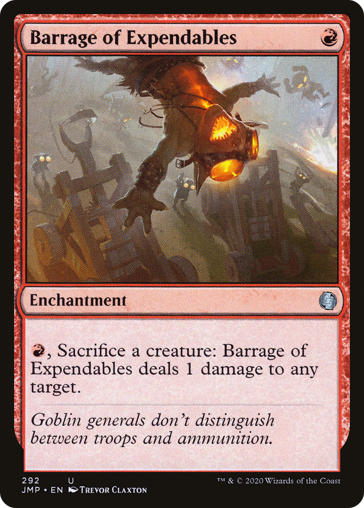 Barrage of Expendables (JMP-292) - Jumpstart - Premium MTG Single from Wizards of the Coast - Just $0.08! Shop now at Game Crave Tournament Store