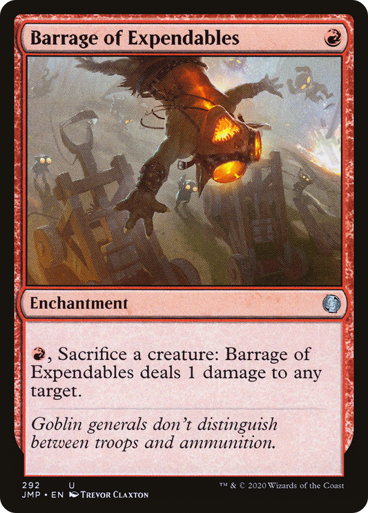 Barrage of Expendables (JMP-292) - Jumpstart - Premium MTG Single from Wizards of the Coast - Just $0.08! Shop now at Game Crave Tournament Store