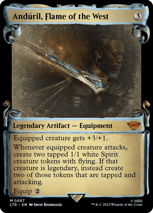 Andúril, Flame of the West (LTR-687) - The Lord of the Rings: Tales of Middle-earth: (Showcase) - Premium MTG Single from Wizards of the Coast - Just $2.81! Shop now at Game Crave Tournament Store