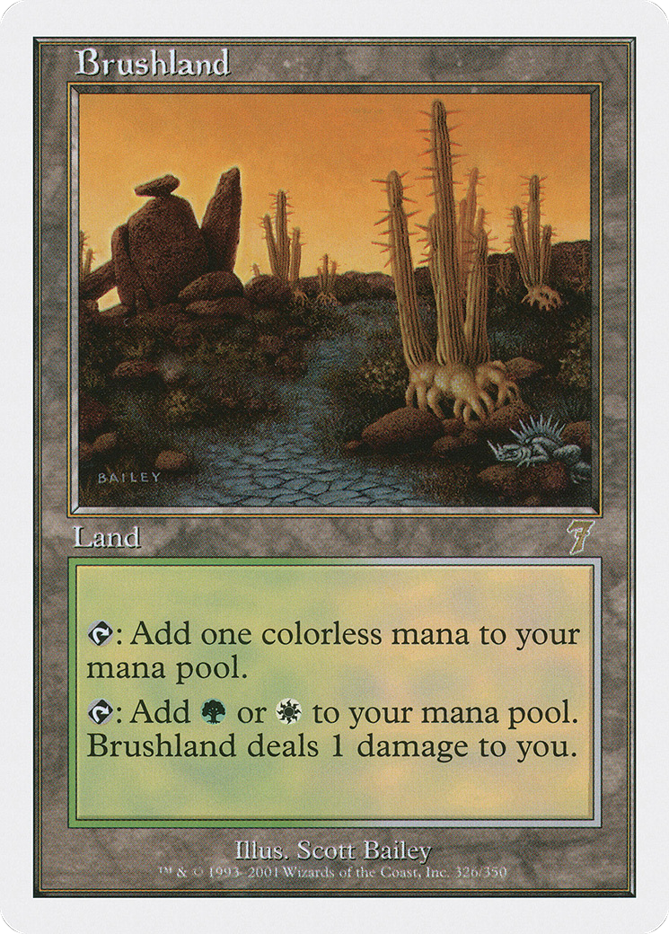 Brushland (7ED-326) - Seventh Edition - Premium MTG Single from Wizards of the Coast - Just $0.98! Shop now at Game Crave Tournament Store