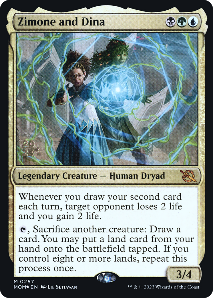 Zimone and Dina (PMOM-257S) - March of the Machine Promos Foil - Premium MTG Single from Wizards of the Coast - Just $0.30! Shop now at Game Crave Tournament Store
