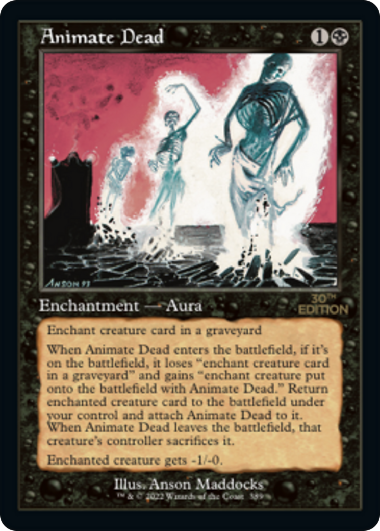 Animate Dead (30A-389) - 30th Anniversary Edition - Premium MTG Single from Wizards of the Coast - Just $33.60! Shop now at Game Crave Tournament Store