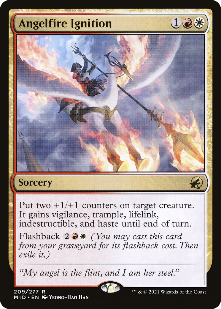 Angelfire Ignition (MID-209) - Innistrad: Midnight Hunt - Premium MTG Single from Wizards of the Coast - Just $0.09! Shop now at Game Crave Tournament Store