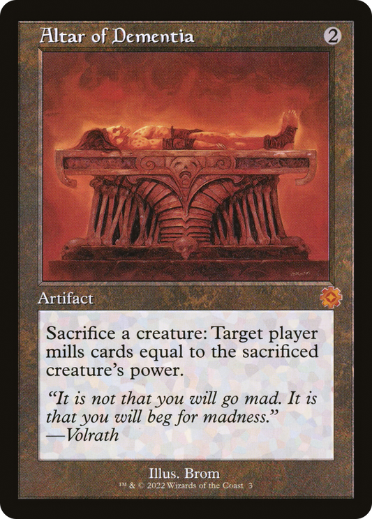 Altar of Dementia (BRR-003) - The Brothers' War Retro Artifacts Foil - Premium MTG Single from Wizards of the Coast - Just $3.99! Shop now at Game Crave Tournament Store