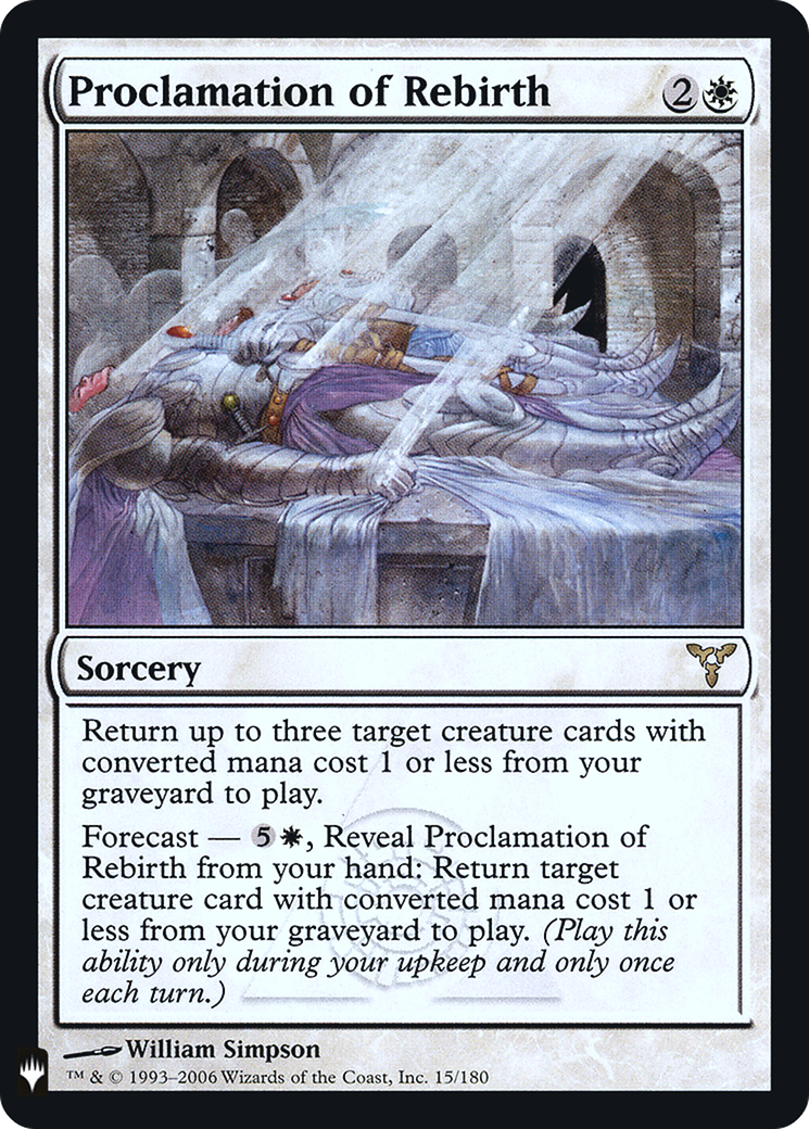 Proclamation of Rebirth (FMB1-011) - Mystery Booster Retail Edition Foils Foil - Premium MTG Single from Wizards of the Coast - Just $0.25! Shop now at Game Crave Tournament Store