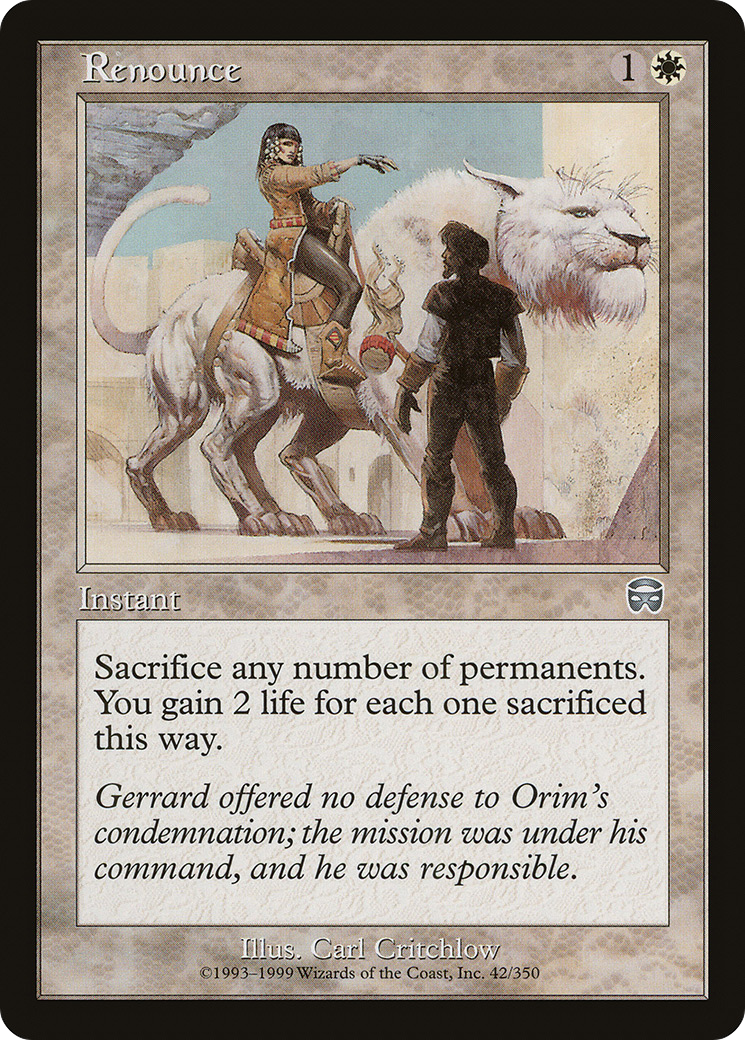 Renounce (MMQ-042) - Mercadian Masques Foil - Premium MTG Single from Wizards of the Coast - Just $3.92! Shop now at Game Crave Tournament Store