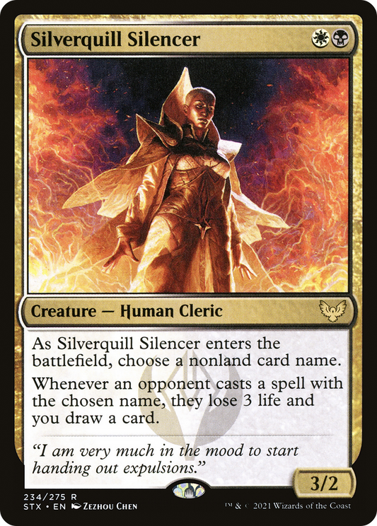 Silverquill Silencer (STX-234) - Strixhaven: School of Mages Foil - Premium MTG Single from Wizards of the Coast - Just $0.08! Shop now at Game Crave Tournament Store
