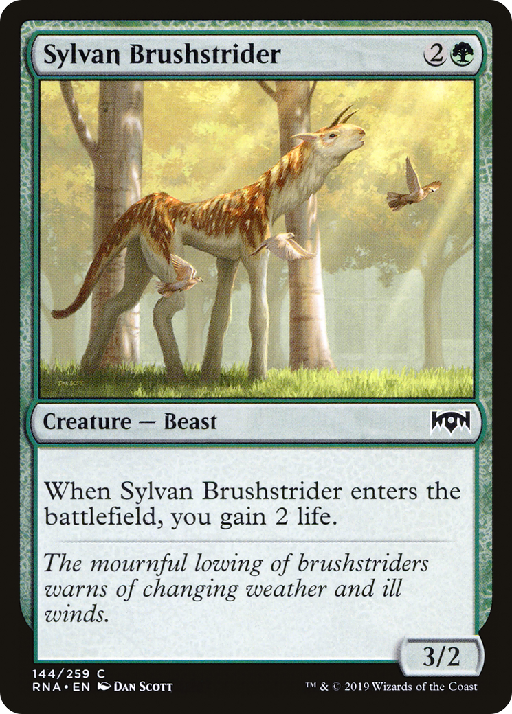 Sylvan Brushstrider (RNA-144) - Ravnica Allegiance Foil - Premium MTG Single from Wizards of the Coast - Just $0.25! Shop now at Game Crave Tournament Store