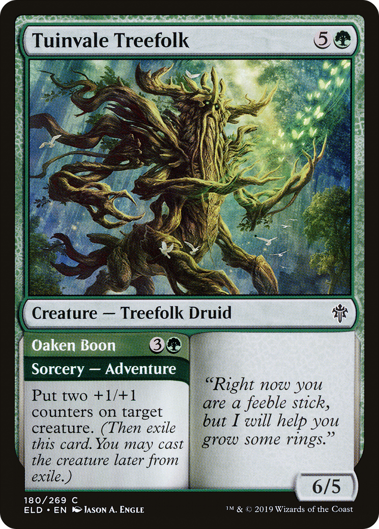 Tuinvale Treefolk // Oaken Boon (ELD-180) - Throne of Eldraine Foil - Premium MTG Single from Wizards of the Coast - Just $0.25! Shop now at Game Crave Tournament Store