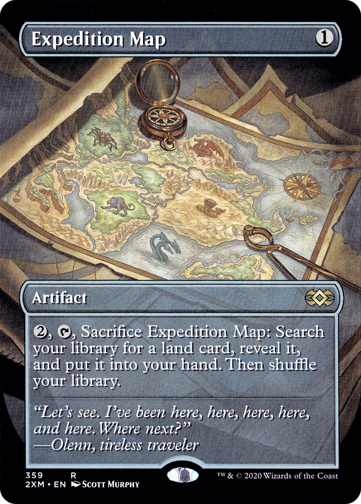Expedition Map (2XM-359) - Double Masters (Borderless) - Premium MTG Single from Wizards of the Coast - Just $10.18! Shop now at Game Crave Tournament Store