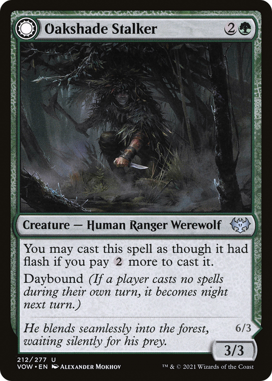 Oakshade Stalker // Moonlit Ambusher (VOW-212) - Innistrad: Crimson Vow: (Double Faced Transform) - Premium MTG Single from Wizards of the Coast - Just $0.08! Shop now at Game Crave Tournament Store
