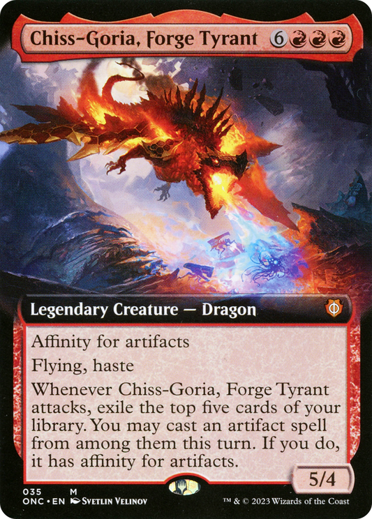 Chiss-Goria, Forge Tyrant (ONC-035) - Phyrexia: All Will Be One Commander: (Extended Art) - Premium MTG Single from Wizards of the Coast - Just $2.07! Shop now at Game Crave Tournament Store