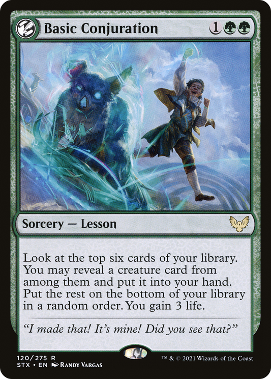 Basic Conjuration (STX-120) - Strixhaven: School of Mages: (lesson) Foil - Premium MTG Single from Wizards of the Coast - Just $0.08! Shop now at Game Crave Tournament Store