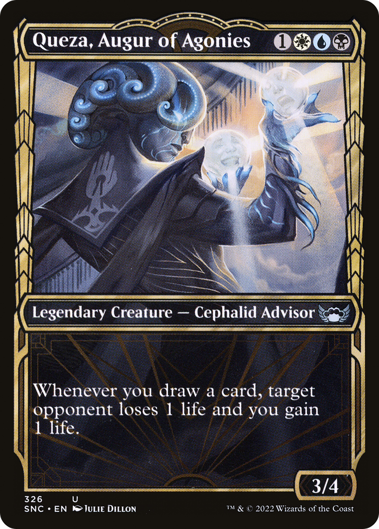 Queza, Augur of Agonies (SNC-326) - Streets of New Capenna: (Showcase) - Premium MTG Single from Wizards of the Coast - Just $0.08! Shop now at Game Crave Tournament Store