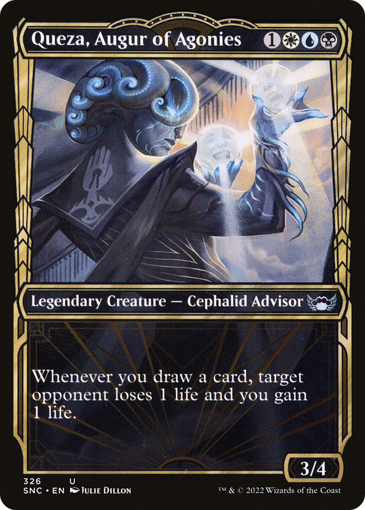 Queza, Augur of Agonies (SNC-326) - Streets of New Capenna: (Showcase) - Premium MTG Single from Wizards of the Coast - Just $0.08! Shop now at Game Crave Tournament Store