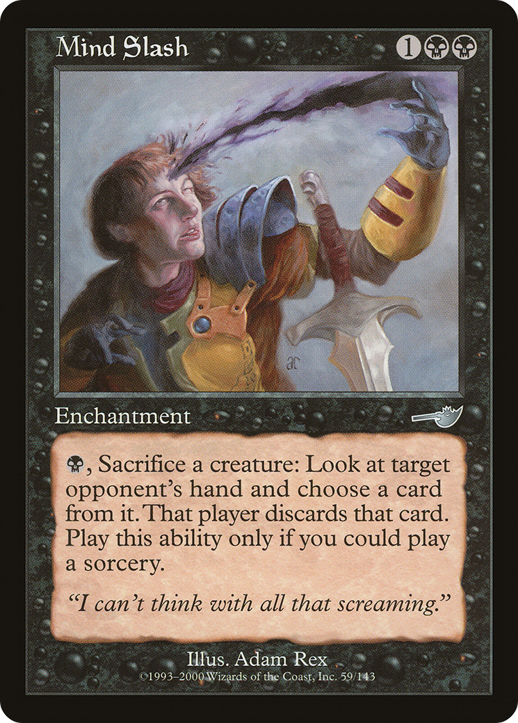 Mind Slash (NEM-059) - Nemesis - Premium MTG Single from Wizards of the Coast - Just $0.12! Shop now at Game Crave Tournament Store
