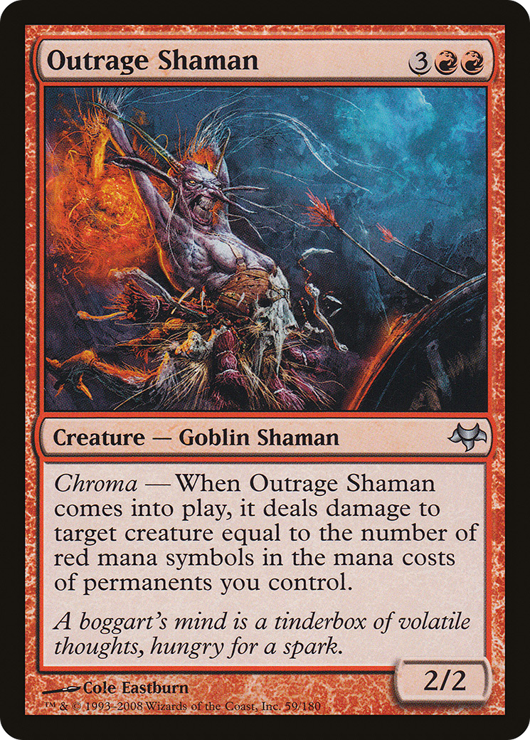 Outrage Shaman (EVE-059) - Eventide Foil - Premium MTG Single from Wizards of the Coast - Just $0.16! Shop now at Game Crave Tournament Store