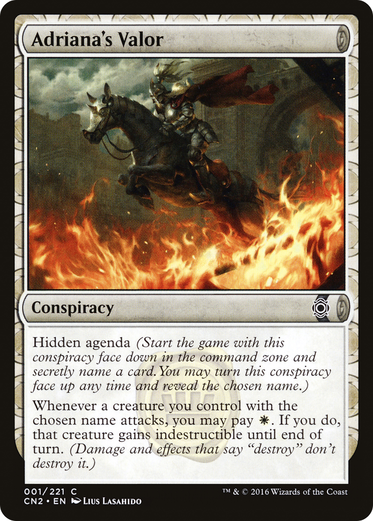 Adriana's Valor (CN2-001) - Conspiracy: Take the Crown: (draft) - Premium MTG Single from Wizards of the Coast - Just $0.03! Shop now at Game Crave Tournament Store