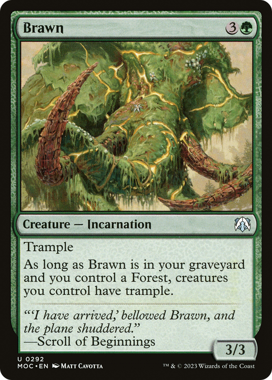 Brawn (MOC-292) - March of the Machine Commander - Premium MTG Single from Wizards of the Coast - Just $0.08! Shop now at Game Crave Tournament Store