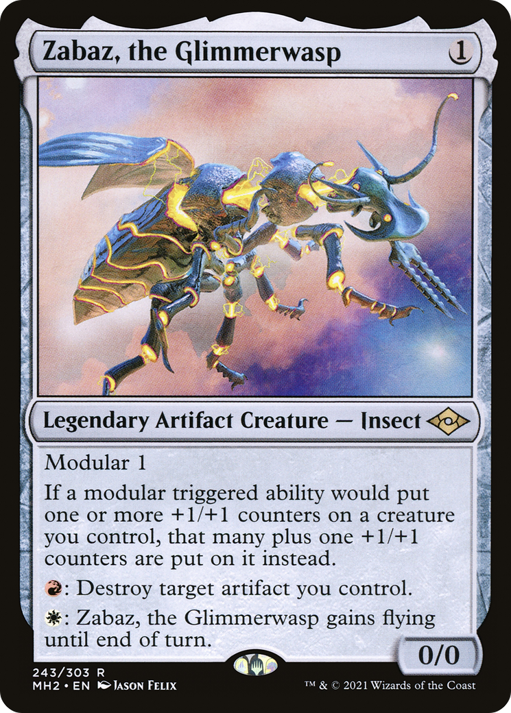 Zabaz, the Glimmerwasp (MH2-243) - Modern Horizons 2 Foil - Premium MTG Single from Wizards of the Coast - Just $0.13! Shop now at Game Crave Tournament Store