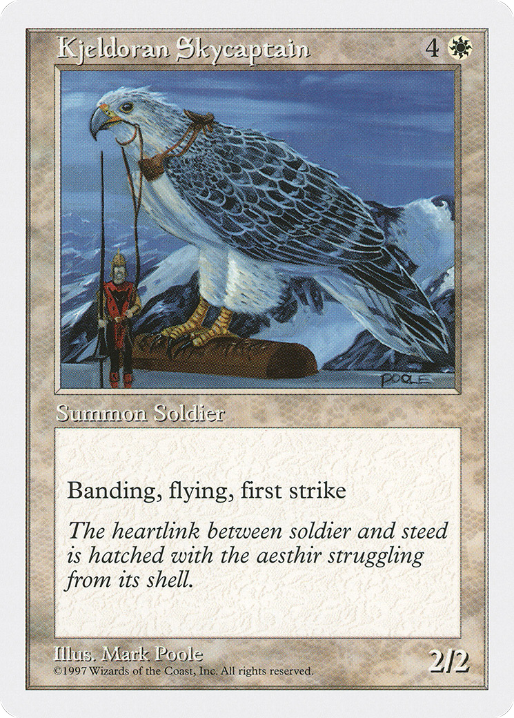 Kjeldoran Skycaptain (5ED-045) - Fifth Edition - Premium MTG Single from Wizards of the Coast - Just $0.25! Shop now at Game Crave Tournament Store