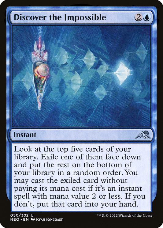 Discover the Impossible (NEO-050) - Kamigawa: Neon Dynasty - Premium MTG Single from Wizards of the Coast - Just $0.08! Shop now at Game Crave Tournament Store