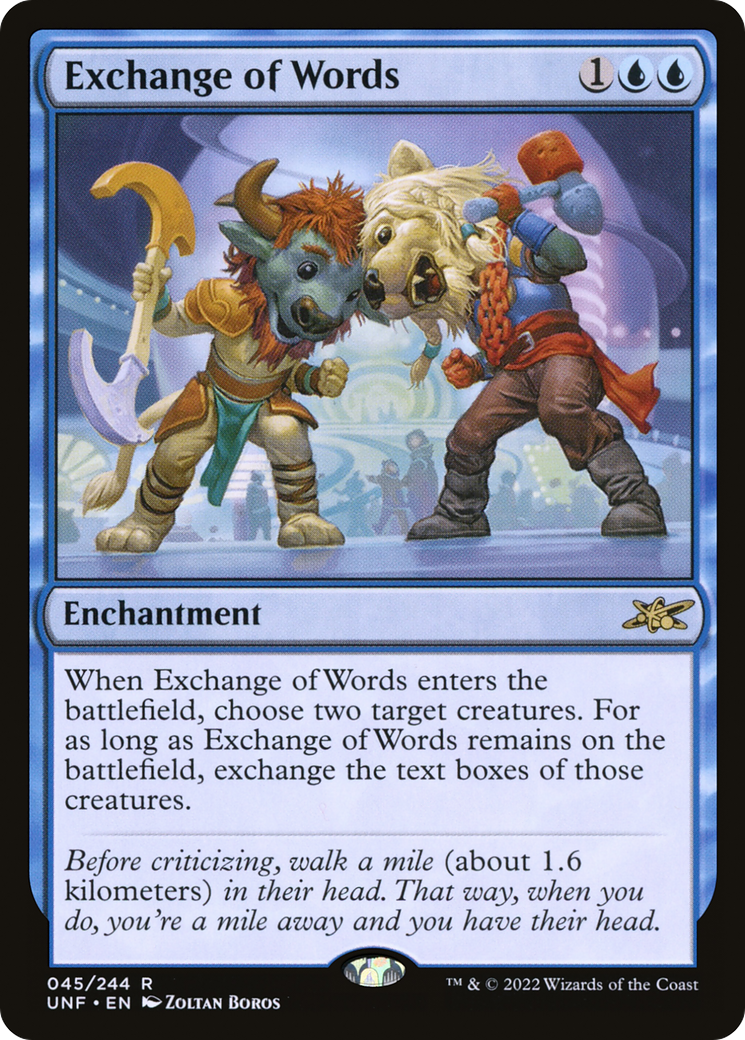 Exchange of Words (UNF-045) - Unfinity - Premium MTG Single from Wizards of the Coast - Just $0.09! Shop now at Game Crave Tournament Store