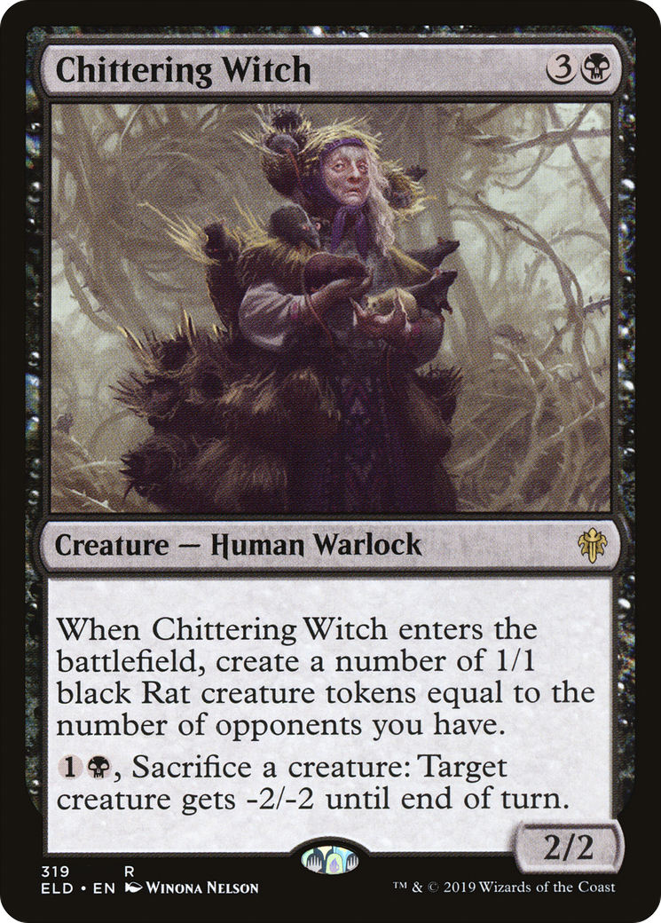 Chittering Witch (ELD-319) - Throne of Eldraine - Premium MTG Single from Wizards of the Coast - Just $0.18! Shop now at Game Crave Tournament Store