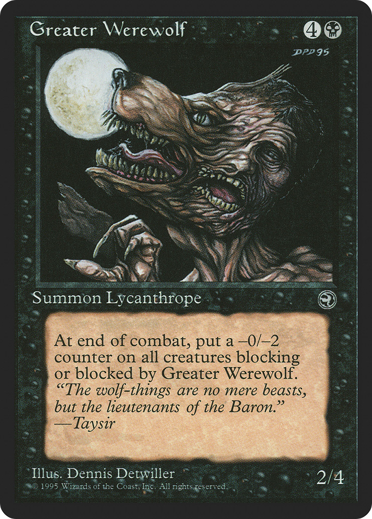 Greater Werewolf (HML-051) - Homelands - Premium MTG Single from Wizards of the Coast - Just $0.25! Shop now at Game Crave Tournament Store