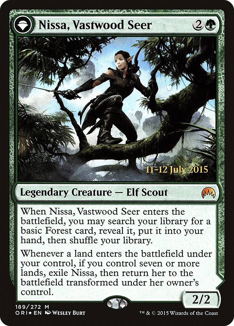 Nissa, Vastwood Seer // Nissa, Sage Animist (PORI-189S) - Magic Origins Promos: (originpwdfc) Foil - Premium MTG Single from Wizards of the Coast - Just $1.55! Shop now at Game Crave Tournament Store