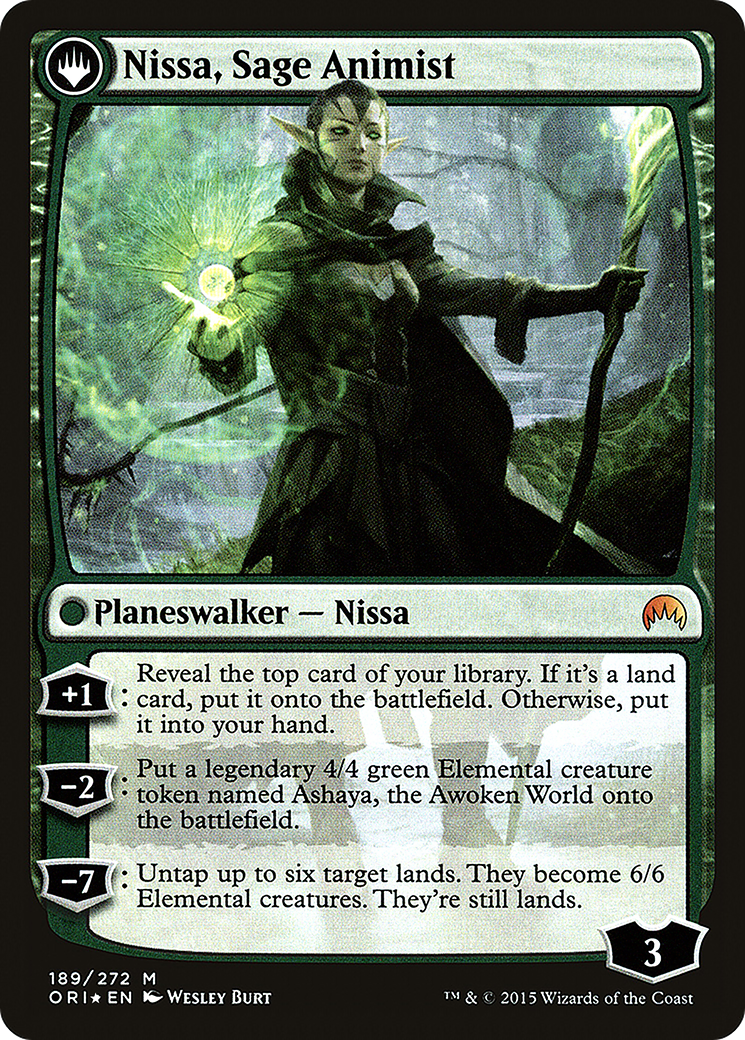 Nissa, Vastwood Seer // Nissa, Sage Animist (PORI-189S) - Magic Origins Promos: (originpwdfc) Foil - Premium MTG Single from Wizards of the Coast - Just $1.55! Shop now at Game Crave Tournament Store