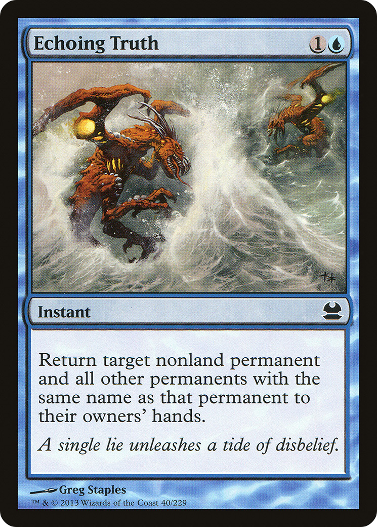 Echoing Truth (MMA-040) - Modern Masters Foil - Premium MTG Single from Wizards of the Coast - Just $0.41! Shop now at Game Crave Tournament Store