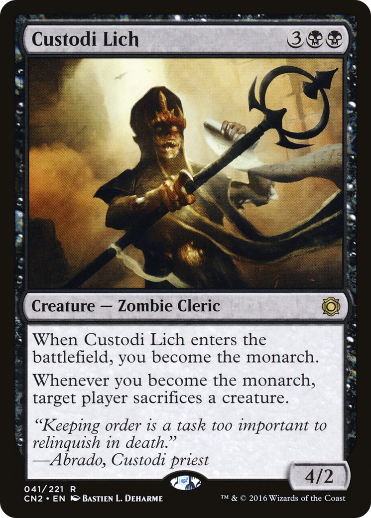 Custodi Lich (CN2-041) - Conspiracy: Take the Crown Foil - Premium MTG Single from Wizards of the Coast - Just $6.75! Shop now at Game Crave Tournament Store