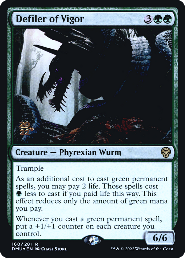 Defiler of Vigor (PDMU-160S) - Dominaria United Promos Foil - Premium MTG Single from Wizards of the Coast - Just $2.64! Shop now at Game Crave Tournament Store