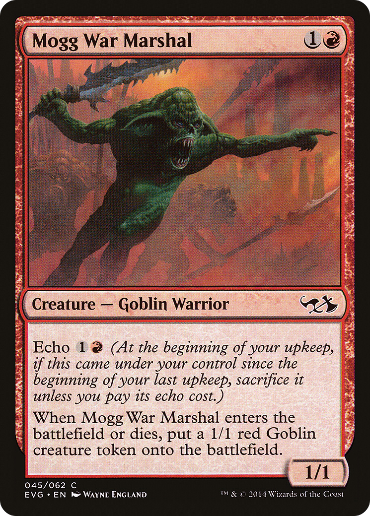 Mogg War Marshal (EVG-045) - Duel Decks Anthology: Elves vs. Goblins - Premium MTG Single from Wizards of the Coast - Just $0.36! Shop now at Game Crave Tournament Store