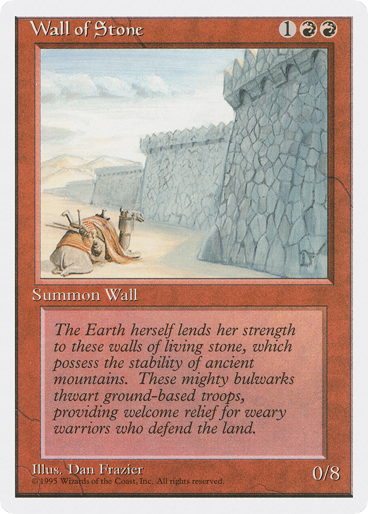 Wall of Stone (4ED-231) - Fourth Edition - Premium MTG Single from Wizards of the Coast - Just $0.08! Shop now at Game Crave Tournament Store