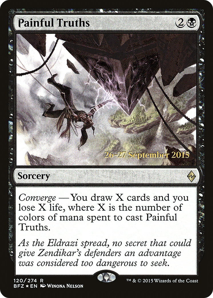 Painful Truths (PBFZ-120S) - Battle for Zendikar Promos Foil - Premium MTG Single from Wizards of the Coast - Just $3.09! Shop now at Game Crave Tournament Store