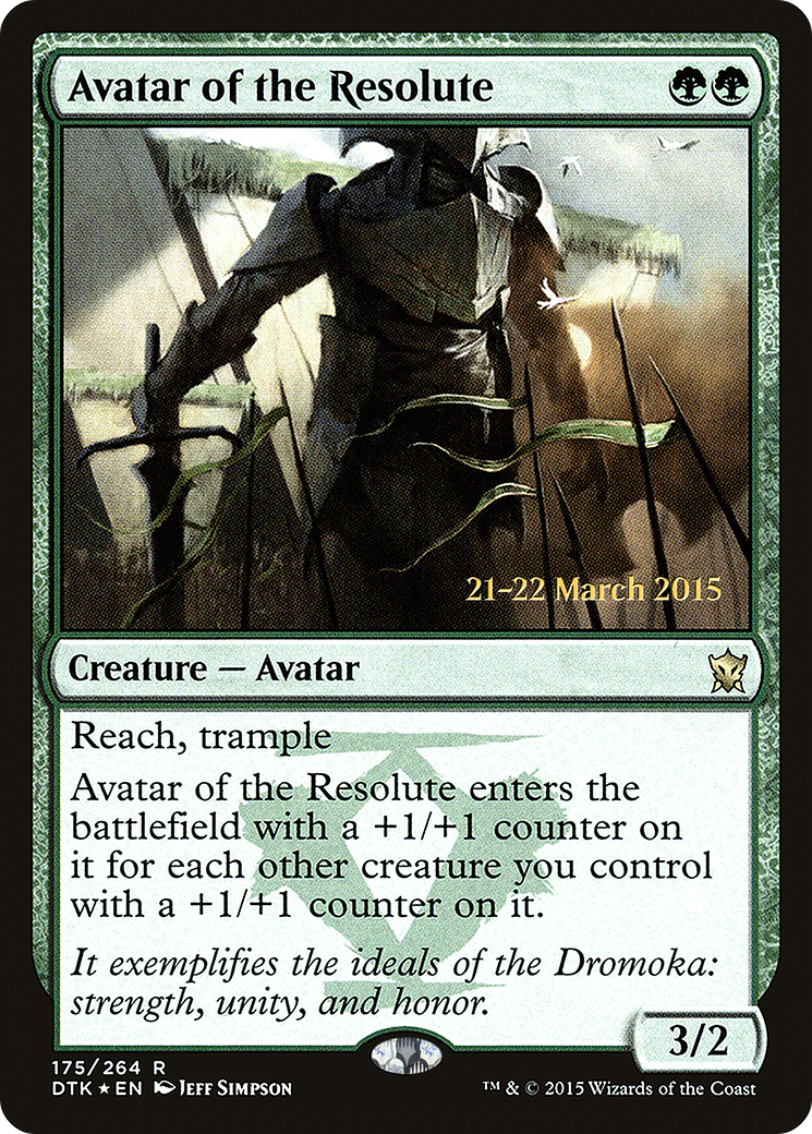Avatar of the Resolute (PDTK-175S) - Dragons of Tarkir Promos Foil - Premium MTG Single from Wizards of the Coast - Just $1.20! Shop now at Game Crave Tournament Store