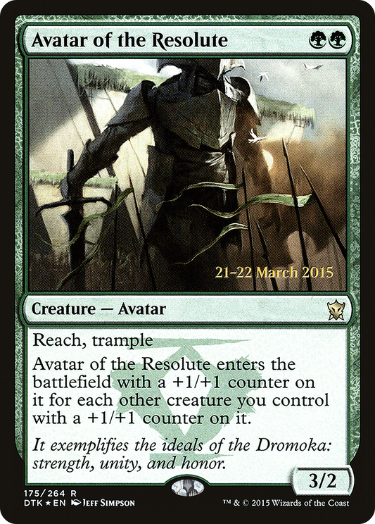 Avatar of the Resolute (PDTK-175S) - Dragons of Tarkir Promos Foil - Premium MTG Single from Wizards of the Coast - Just $1.20! Shop now at Game Crave Tournament Store