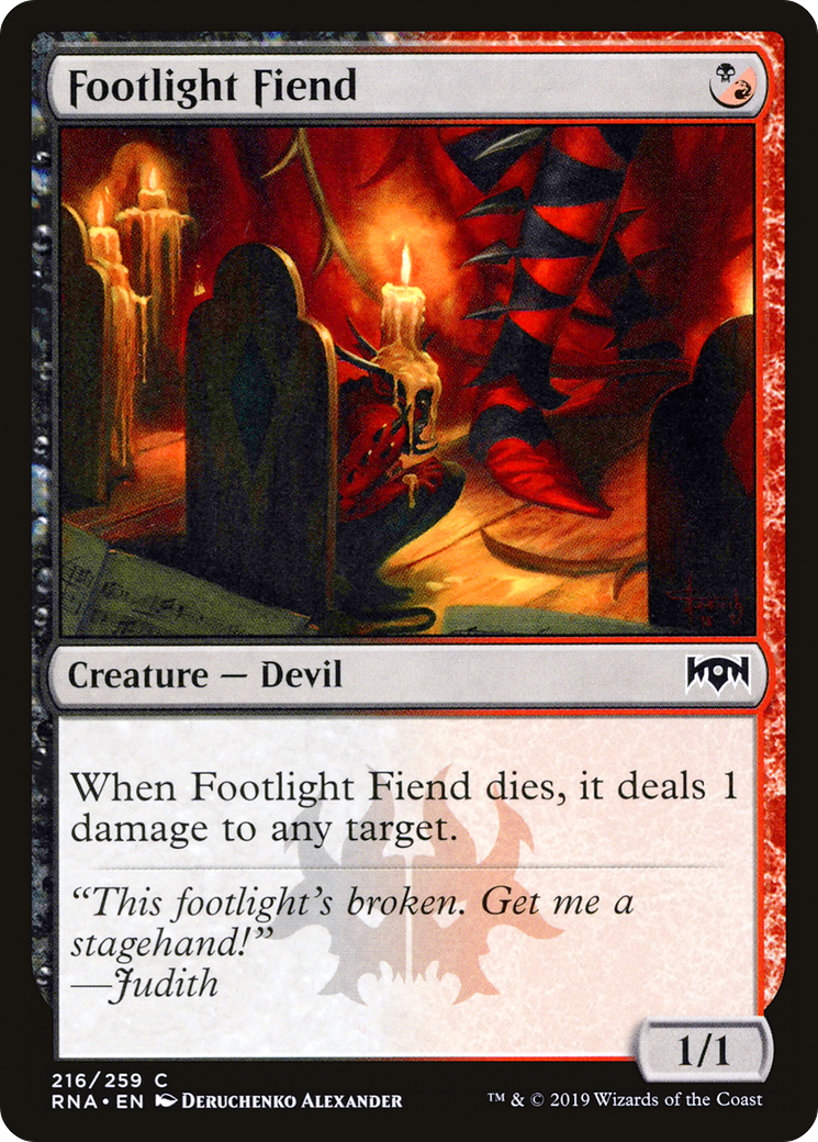 Footlight Fiend (RNA-216) - Ravnica Allegiance - Premium MTG Single from Wizards of the Coast - Just $0.25! Shop now at Game Crave Tournament Store