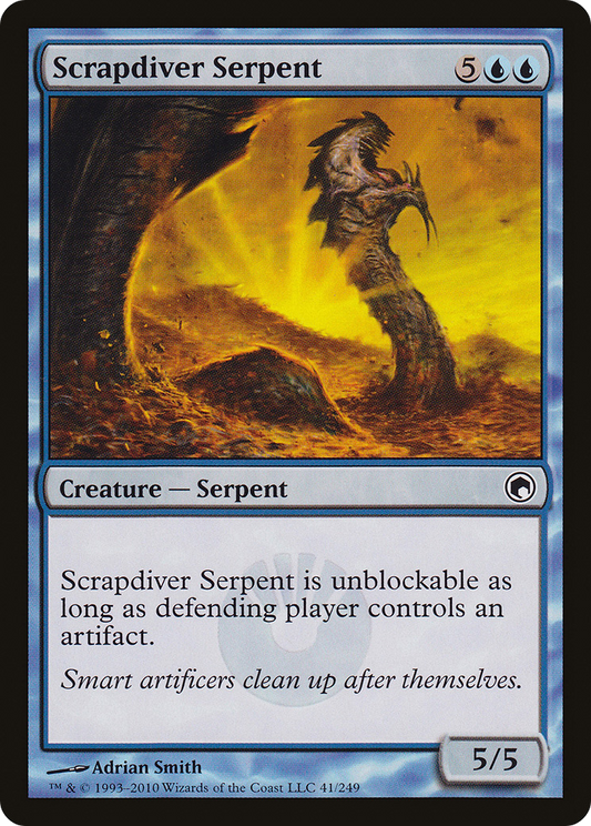 Scrapdiver Serpent (SOM-041) - Scars of Mirrodin Foil - Premium MTG Single from Wizards of the Coast - Just $0.29! Shop now at Game Crave Tournament Store