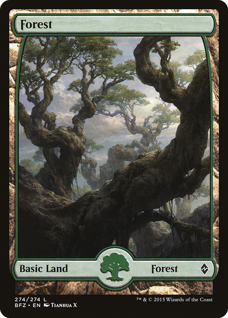Forest (BFZ-274) - Battle for Zendikar Foil - Premium MTG Single from Wizards of the Coast - Just $0.28! Shop now at Game Crave Tournament Store